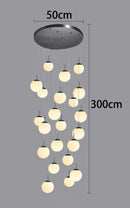 Axyaa Crystal Chandelier Stair Pendant Lamp Living Room Lighting