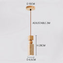 Axyaa Yellow Cave Stone Wood Pendant Light - Japanese Wabi Sabi Style - Retro Creative Design