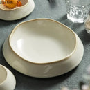 Axyaa Ceramic Dinner Plate Set for Family Meals and Entertaining