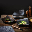 Axyaa Ceramic Shallow Plate for Sushi and Breakfast
