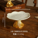 Axyaa Ceramic Dessert Plate Set. High-Footed, European-Inspired Design for Elegant Dining.