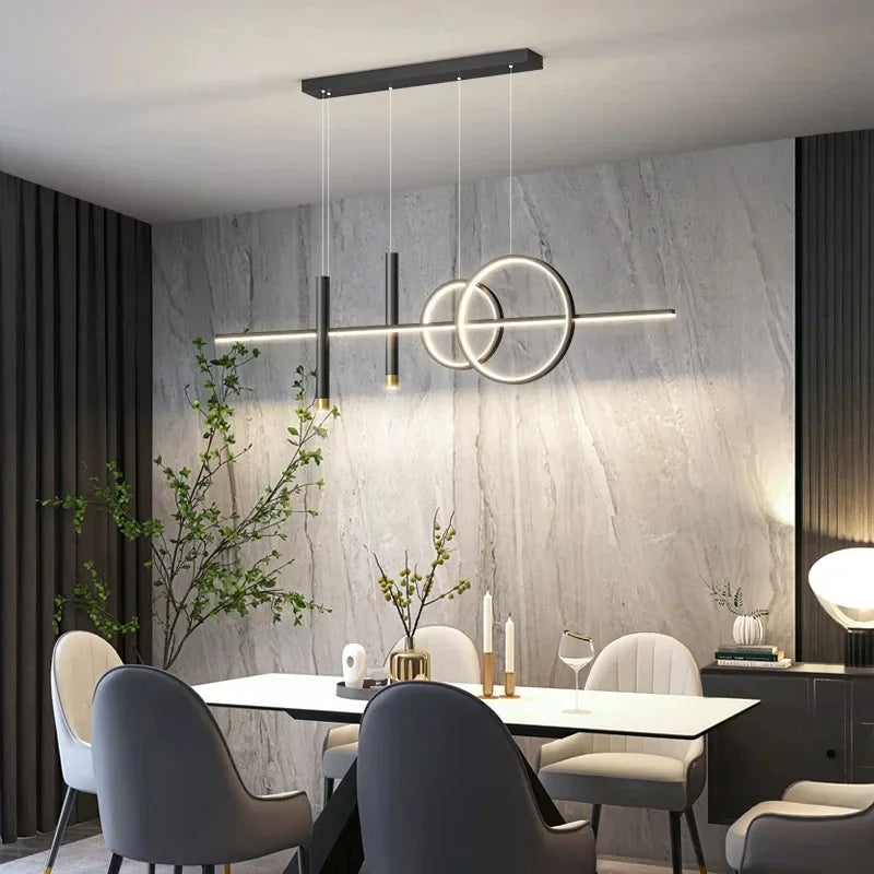 Axyaa Nordic LED Pendant Lights for Dining Table Kitchen Chandelier - Modern Minimalist Design