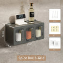 Axyaa Spice Box Organizer Seasoning Container Jar Kitchen Storage Rack