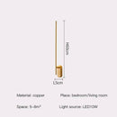 Axyaa Rotatable Copper Long Strip LED Wall Lamp for Living Room Bedroom Luxe Lighting.