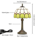 Axyaa 8 Inch Stained Glass Table Lamp - Mediterranean Series