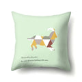 Axyaa Woodland Animal Cushion Cover: Bear Deer Pillow Case for Home Decor