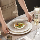 Axyaa Ceramic Steak Tray Plate for Western Cuisine & Sushi at Restaurants
