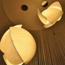 Axyaa Handmade Fabric Pendant Lamp for Living Room, Bedroom - Japanese Wabi Sabi Chandelier