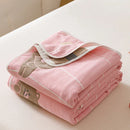 Axyaa Cotton Gauze Throw Blanket, AB Side Towel for Home, Travel & Kids