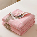 Axyaa Gauze Cotton Throw Blanket with AB Side, Ideal for Home, Baby, and Travel