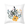 Axyaa Pink Blue Abstract Plants Floral Pillows Case - Modern Art Decor Sofa Couch