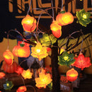 Axyaa Autumn Decor LED String Lights: Pumpkin, Maple Leaf, Acorn for Home Indoor Festive Ambiance.
