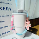 Axyaa Silicone Sling Holder for 6-10cm Tumbler Strap, Suitable for Stanley 30oz/40oz Cup