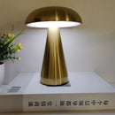 Axyaa Golden Mushroom LED Desk Lamp with USB Charging and Touch Switch
