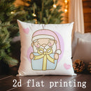 Axyaa Christmas Cartoon Pattern Pillow Covers- Sofa, Bedroom, Car Cushion Cover