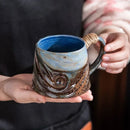 Axyaa Spiral Hemp Rope Ceramic Mug - Vintage Stoneware Coffee Mug