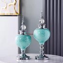 Luxury Crystal Glaze Ceramic Wedding Gift Home Decor Figurines by Axyaa