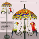 Axyaa Stained Glass Floor Lamp Retro Style for Living Room & Bedroom