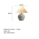 Axyaa Nordic Ceramic Fabric Table Lamp Retro Design for Home Decor