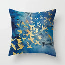 Axyaa Black Gold Elk Tree Bird Butterfly Printed Pillowcase for Living Room Home