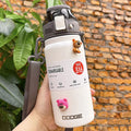 Axyaa Stainless Steel Vacuum Flask with Straw and Portable Strap