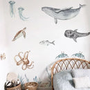 Axyaa Underwater Fish Decal for Kids Room Decor