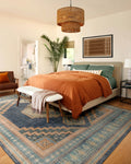Axyaa French Retro Printed Rug for Living Room, Bedroom, Sofa, and Coffee Table