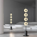Axyaa Glass Floor Lamp: Modern Black White Italian Standard Light for Living Room
