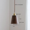 Axyaa Nordic Modern Ash Walnut LED Pendant Light for Home Decor
