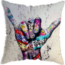 Axyaa Graffiti Street Art Pillow Covers - Home Decoration Lions David Lips Cover