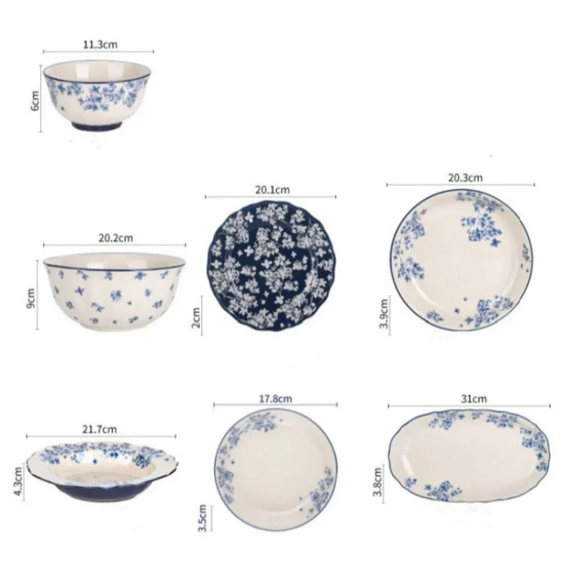 Axyaa Ceramic Tableware Set for Parties and Daily Meals