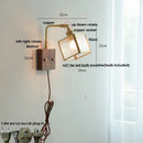 Axyaa Rotatable Dove Tiffany LED Wall Light Fixture Glass in Copper & Walnut