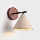 Axyaa Yellow Travertine Wall Lamp LED Sconce for Classic Bedroom Decor