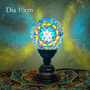 Axyaa Vintage Turkish Mosaic Table Lamp Handcrafted Art Deco Bedside Night Light
