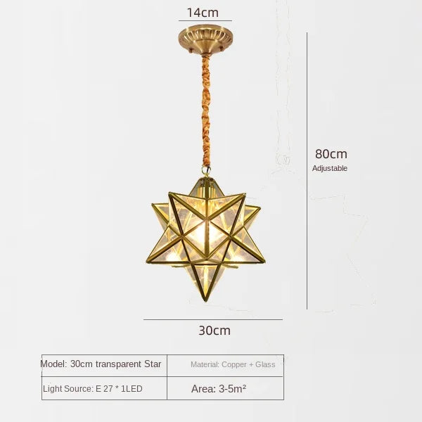Axyaa Five Pointed Star Pendant Light, Personalized Design for Various Spaces