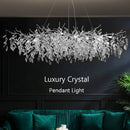 Axyaa Crystal Branch Chandelier Ceiling Pendant for Living Dining Bedroom Lighting