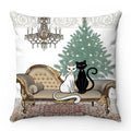 Cute Cartoon Cat Pillow Cover 45x45cm - Axyaa Home Decorodox