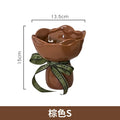 Axyaa Ceramic Vase Ribbon Bouquet Home Decoration Floral Arrangement Bridal Bouquet