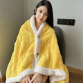 Axyaa Thermal Shawl Blanket: Thick Coral Fleece, Multi-functional, Cozy Lamb Fleece Blanket