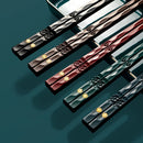 Axyaa Non-slip Reusable Chopsticks Set - Portable Healthy Tableware