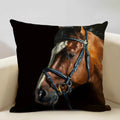 Luxury Axyaa Horse Cushion Cover 45x45cm Linen Pillow Case for Home Decor