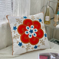 Axyaa Ethnic Floral Embroidered Pillowcase - Cotton Throw Cushion Cover