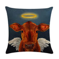 Axyaa Animal Oil Painting Pillowcase: Flax Sofa Cushion Adornment Cover