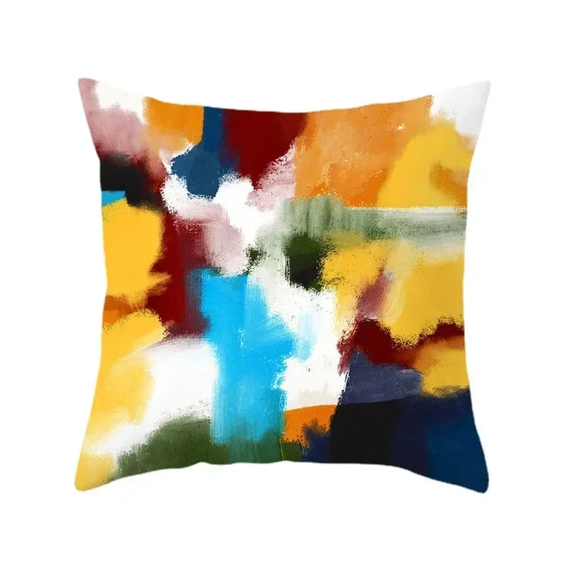Nordic Abstract Velvet Pillow Cover by Axyaa - Simple & Chic