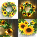 Axyaa Sunflower Wreath with Lights - Home Party Decor, Wedding Favors