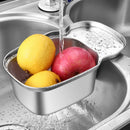 304 Stainless Steel Sink Caddy by Axyaa: Organize Sponge, Soap, and Fruits Efficiently