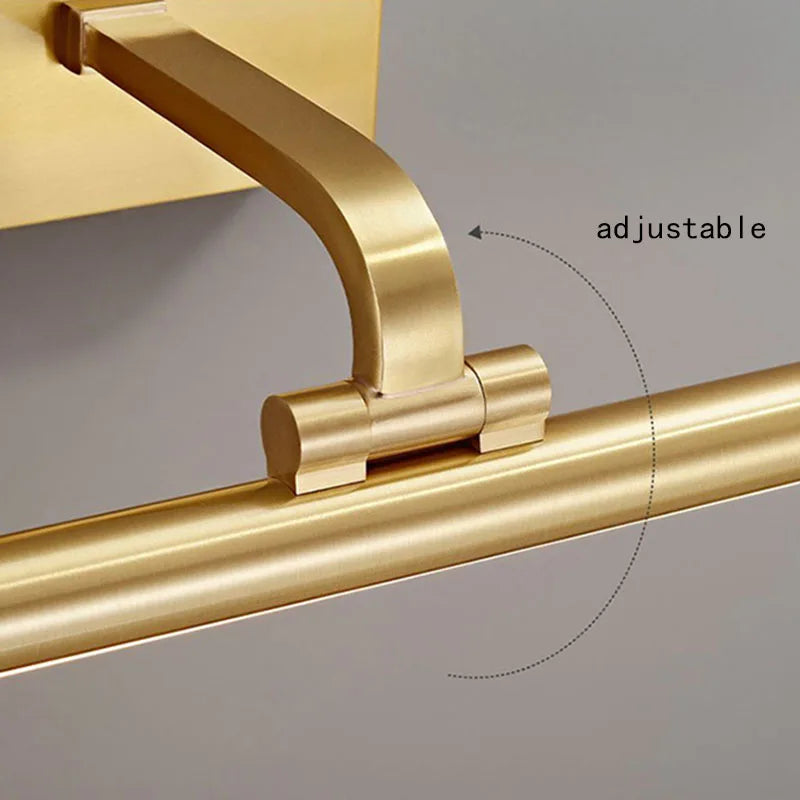 Axyaa Rotatable Gold Copper Wall Sconce for Bathroom Bedroom Lighting