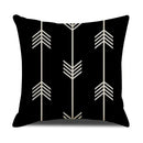 Axyaa Geometric Cotton Linen Cushion Cover - Decorative Sofa Throw Pillow Cover