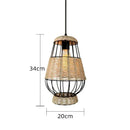 Axyaa Hemp Rope Weave Pendant Lights - Modern LED Living Room Dining Decor