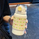 Axyaa Kawaii Cherry Thermal Water Bottle 450ml Cute Girl Children's Travel Cup Gift